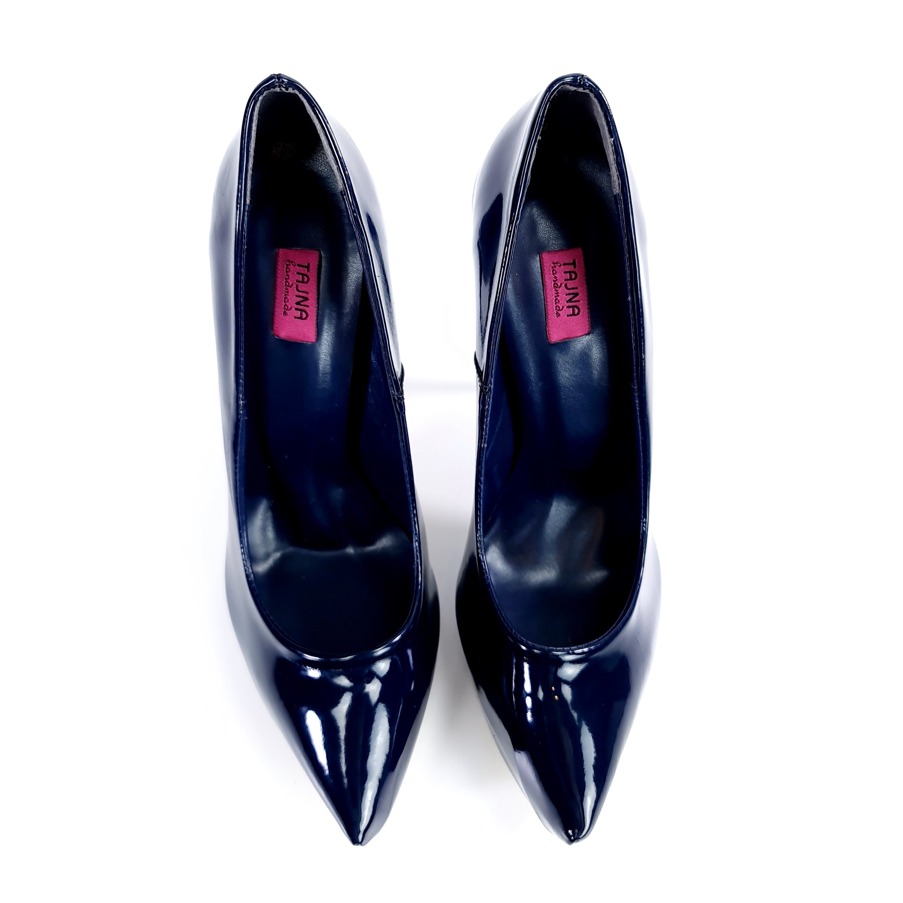 14 cm Platform Stiletto Navy Blue Gloss