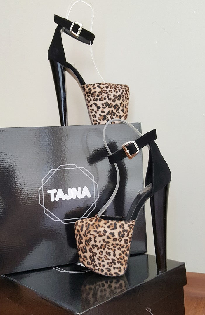 Ankle strap leopard heels clearance