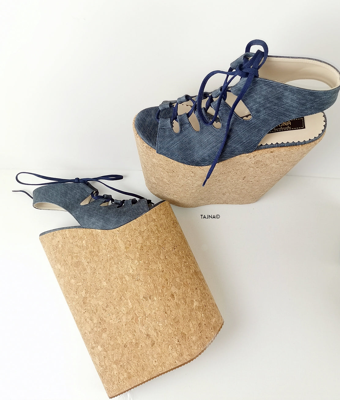 Jean 30 cm High Heel Gladiator Wedges - Tajna Club