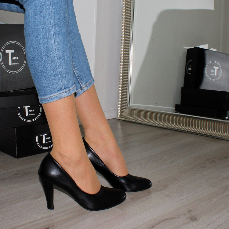 Black Classic 10 cm  Pump Heels - Tajna Club
