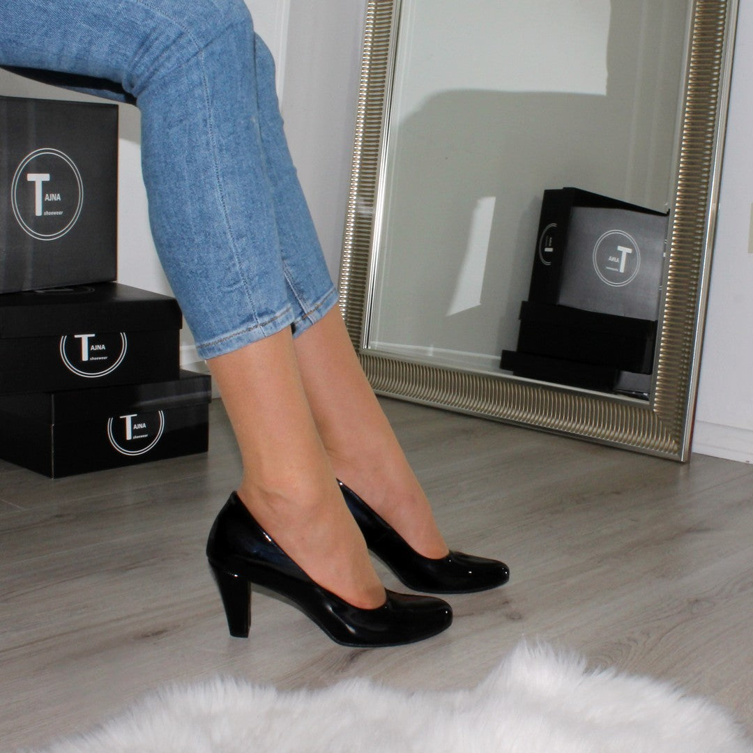 Black Classic 10 cm  Pump Heels - Tajna Club