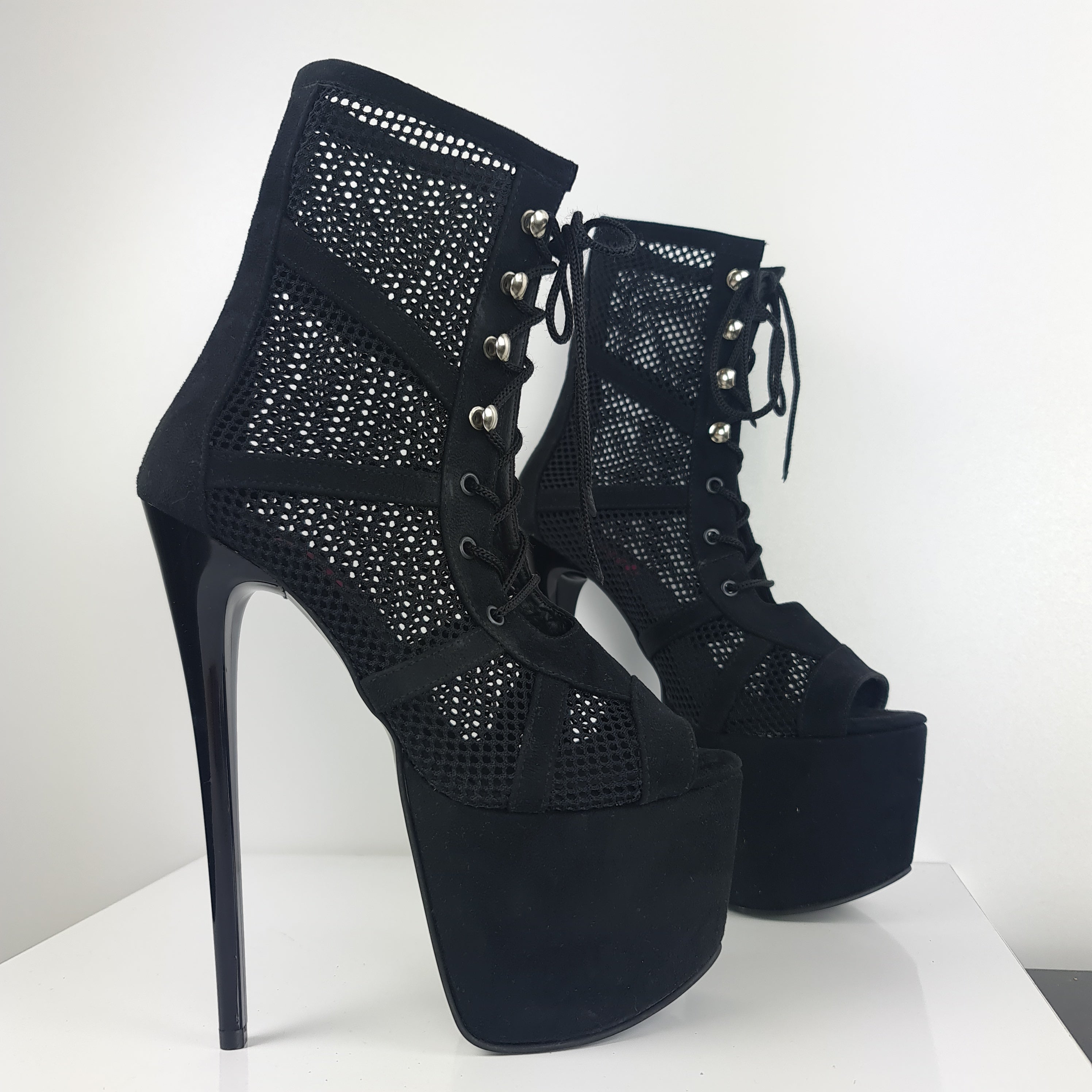 black-suede-mesh-high-heel-lace-up-fishnet-ankle-platform-boots-tajna-club