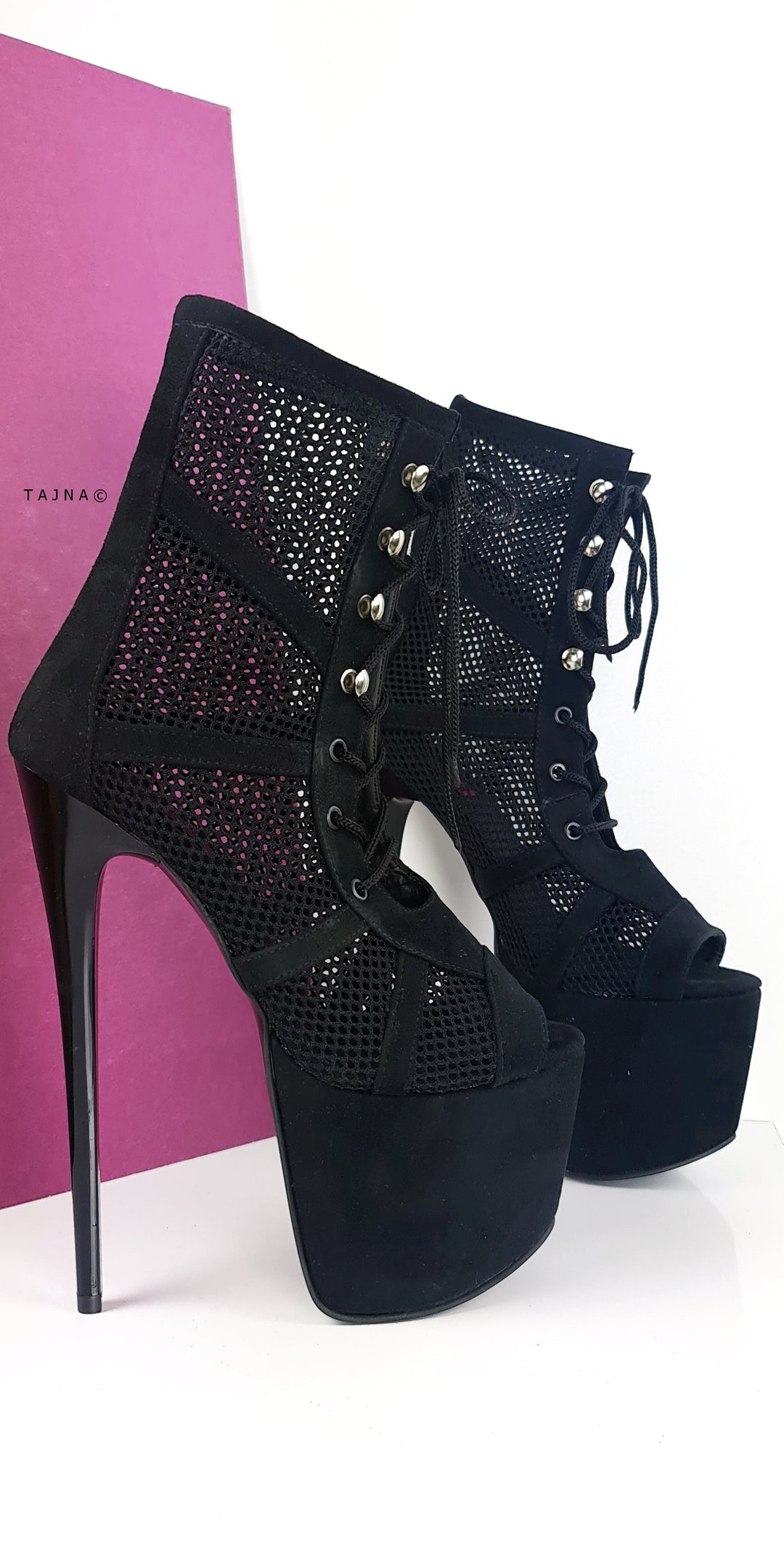 black-suede-mesh-high-heel-lace-up-fishnet-ankle-platform-boots-tajna-club