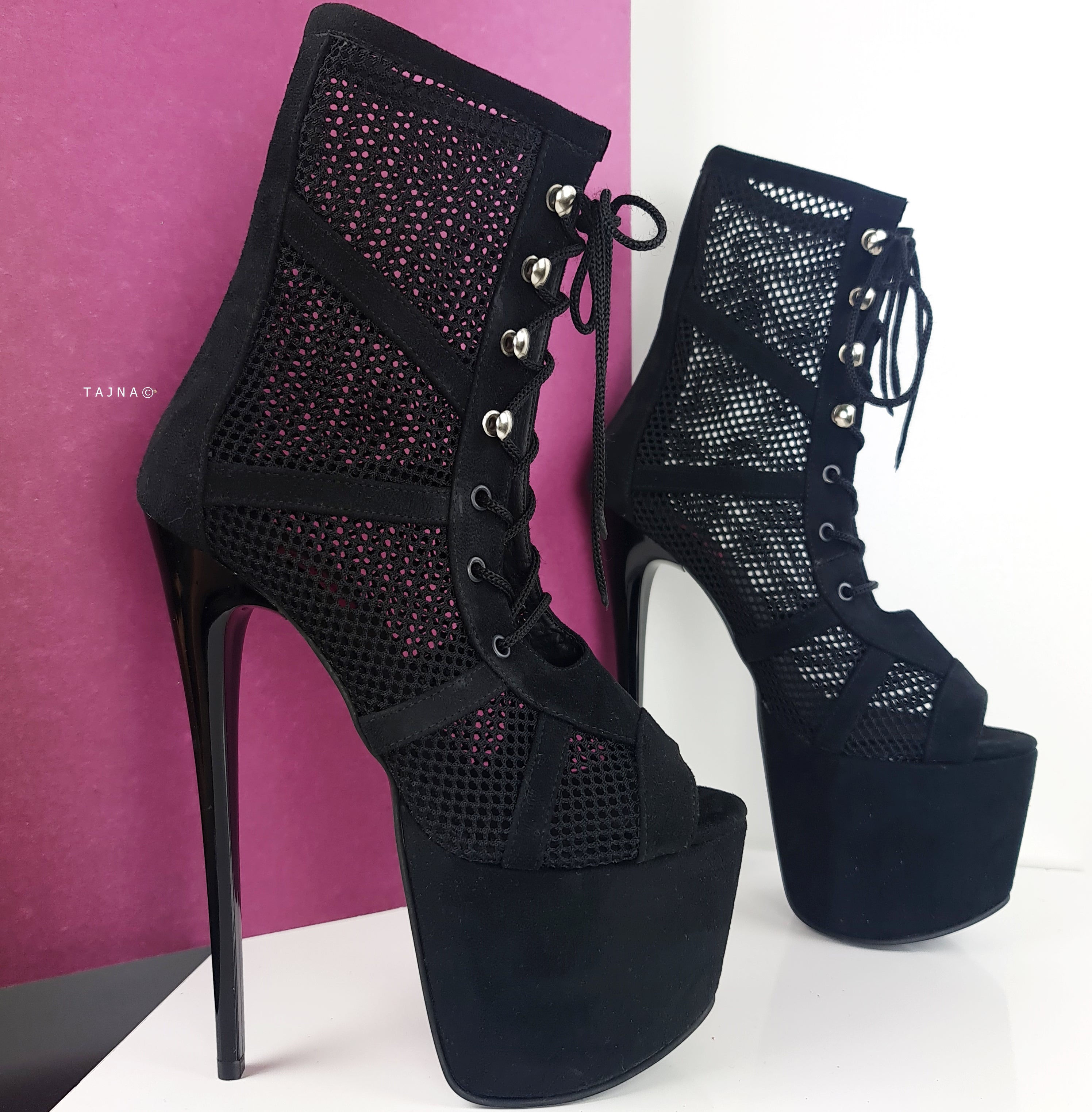 black-suede-mesh-high-heel-lace-up-fishnet-ankle-platform-boots-tajna-club