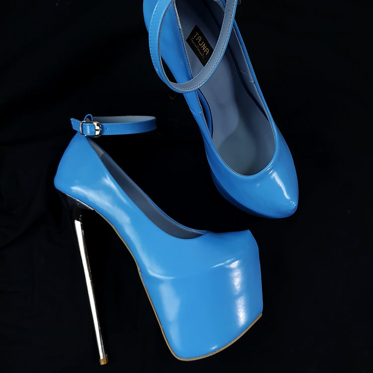 Ankle Strap Baby Blue High Heel Pumps Tajna Club