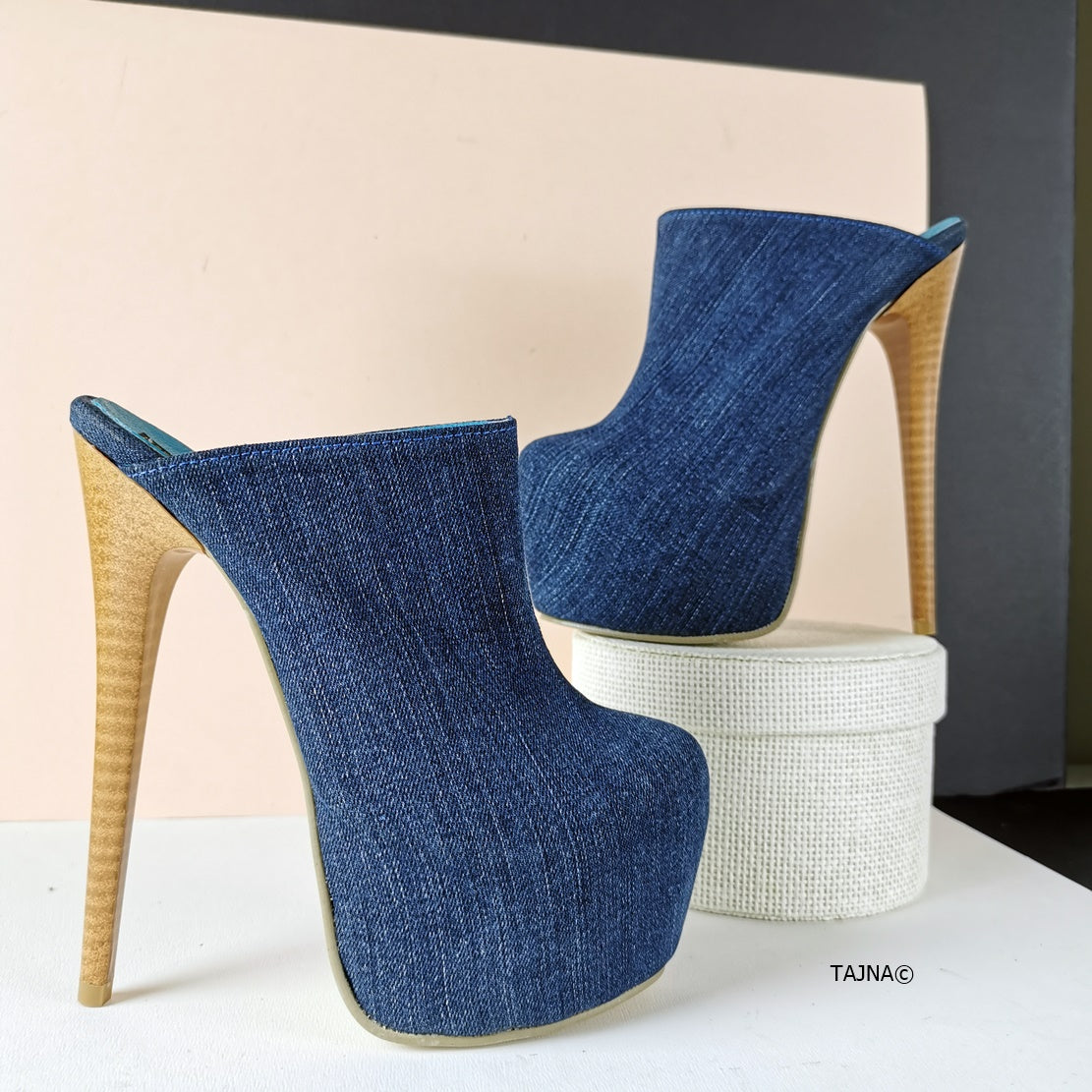 Sabo Jean Strap Platform Mules - Tajna Club