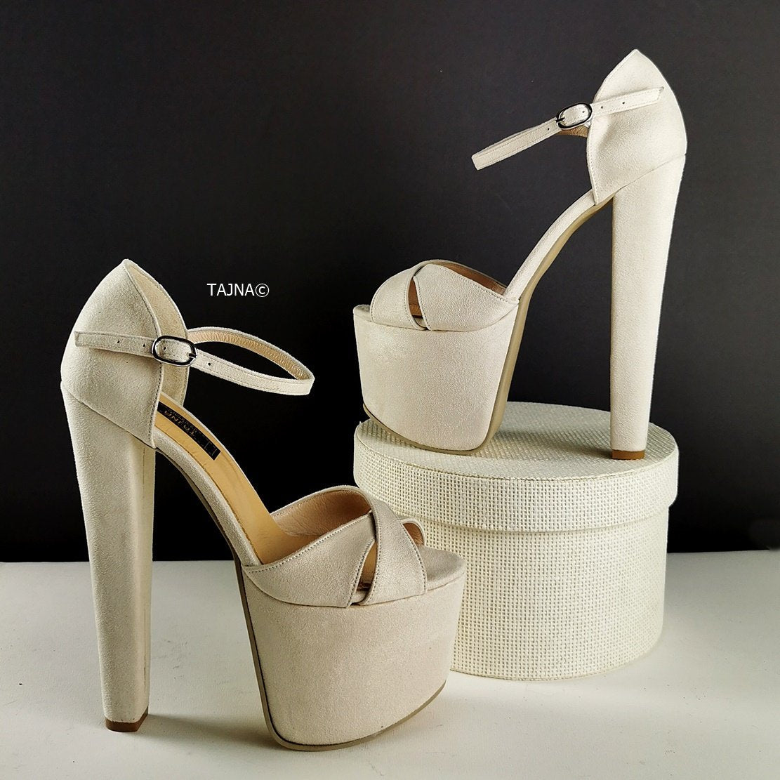 Nude suede high heels new arrivals