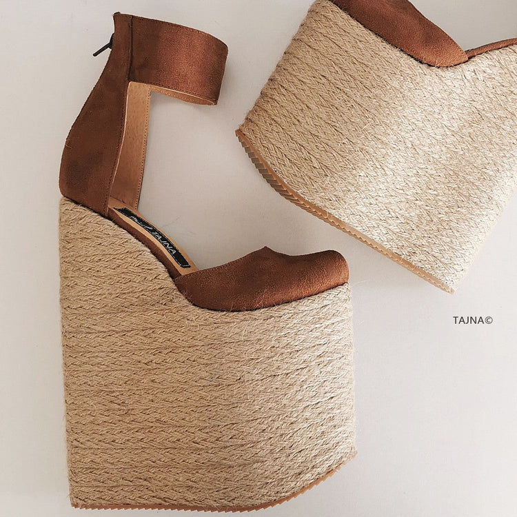 Espadril Extreme Heel Strap Wedge Shoes - Tajna Club