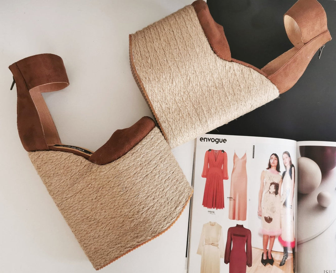 Espadril Extreme Heel Strap Wedge Shoes - Tajna Club