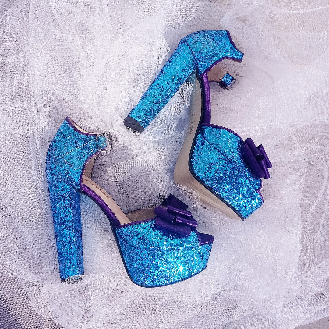 Light blue platform shoes online