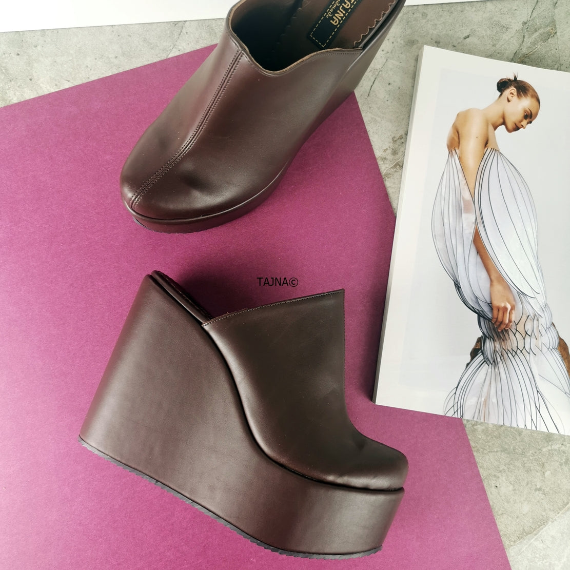 Chocolate brown wedges 2025