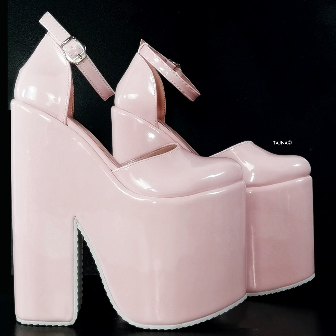 Light Pink Extreme Platform Wedges - Tajna Club
