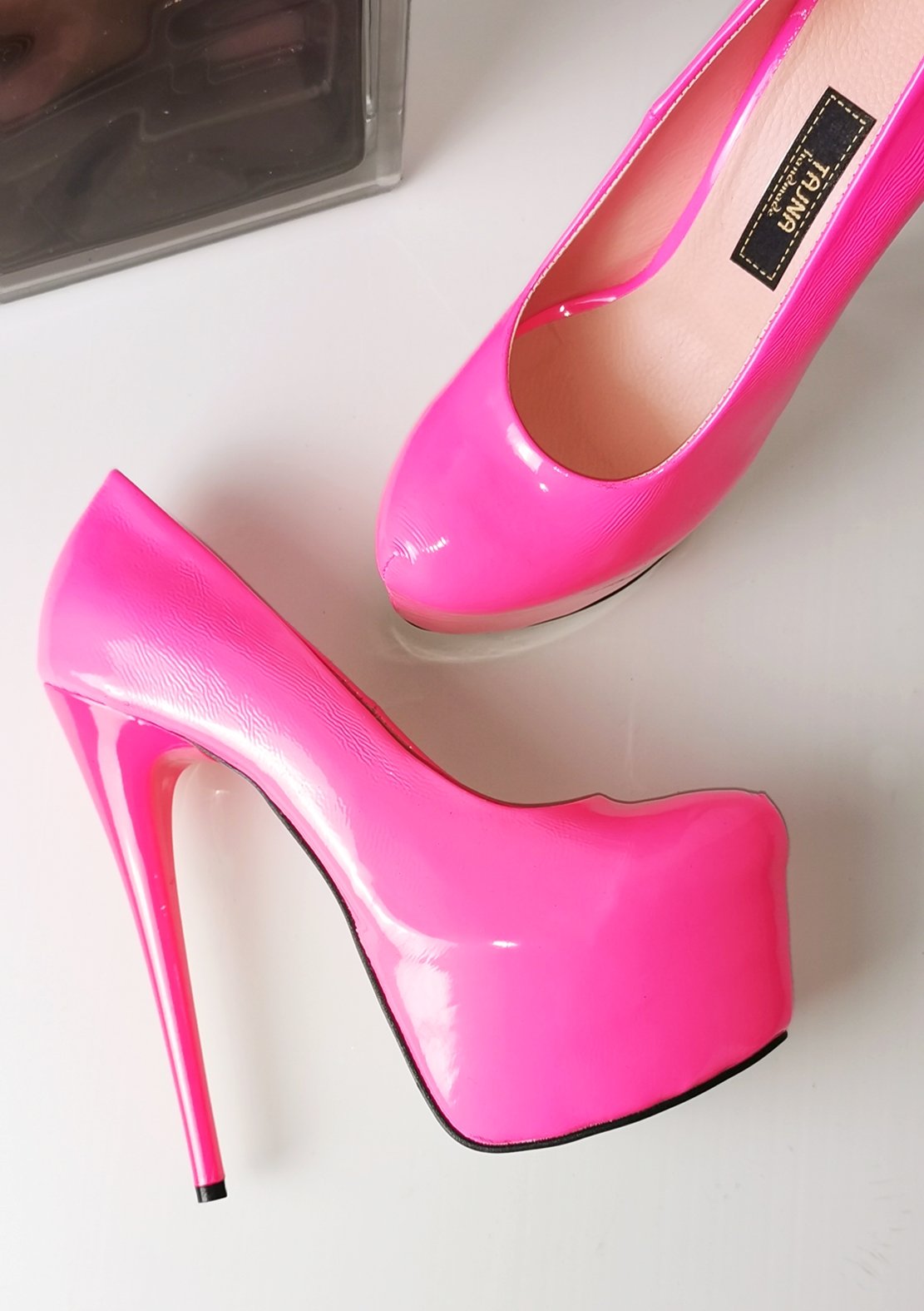 Neon Pink Patent High Heel Pumps - Tajna Club