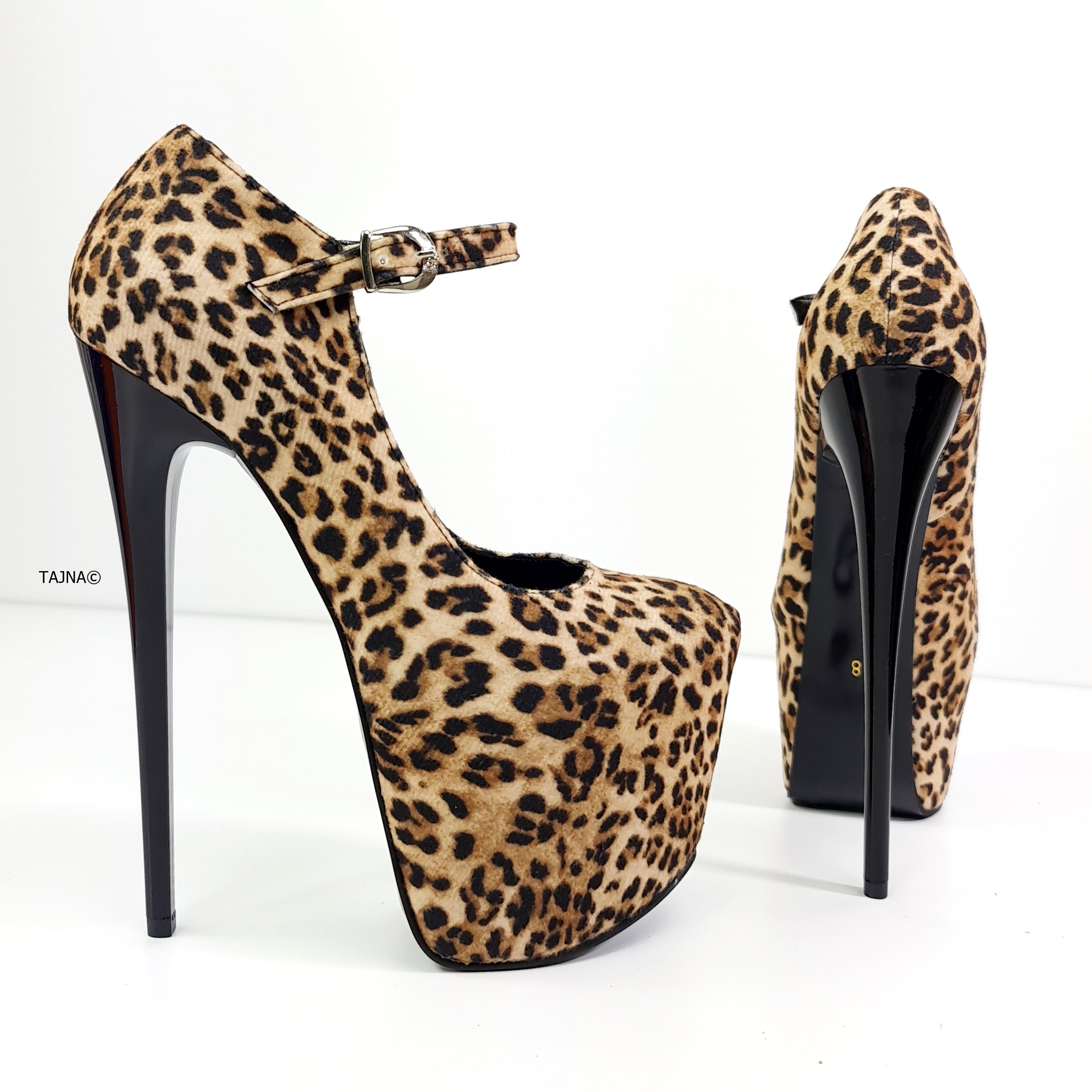 Leopard Mary Jane High Heels