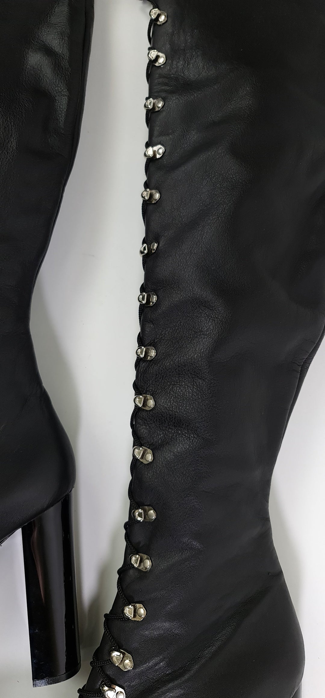 Genuine Leather 13cm Chunky Military Boots