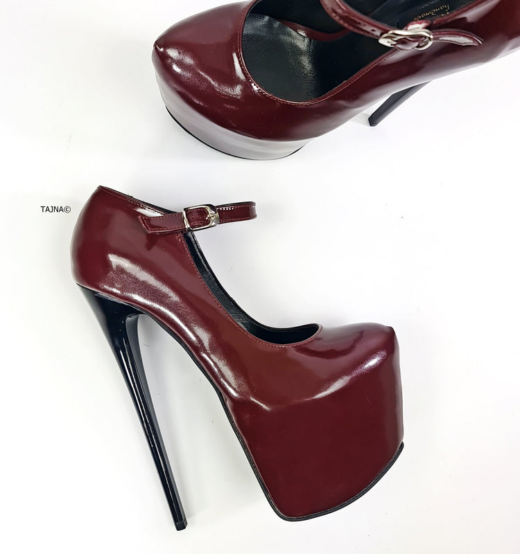Vine Gloss Mary Jane High Heels