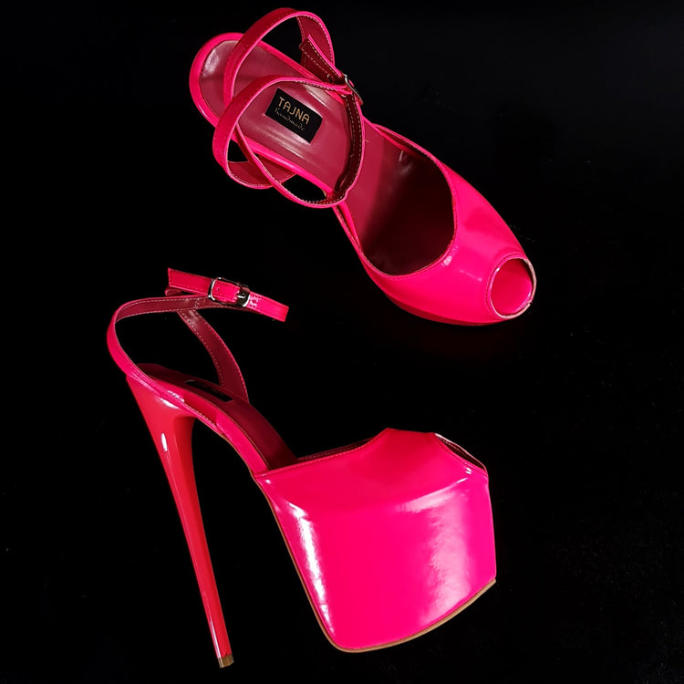 Fishmouth Neon Pink High Heels Tajna Club