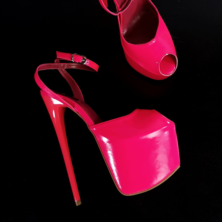 Fishmouth Neon Pink High Heels Tajna Club