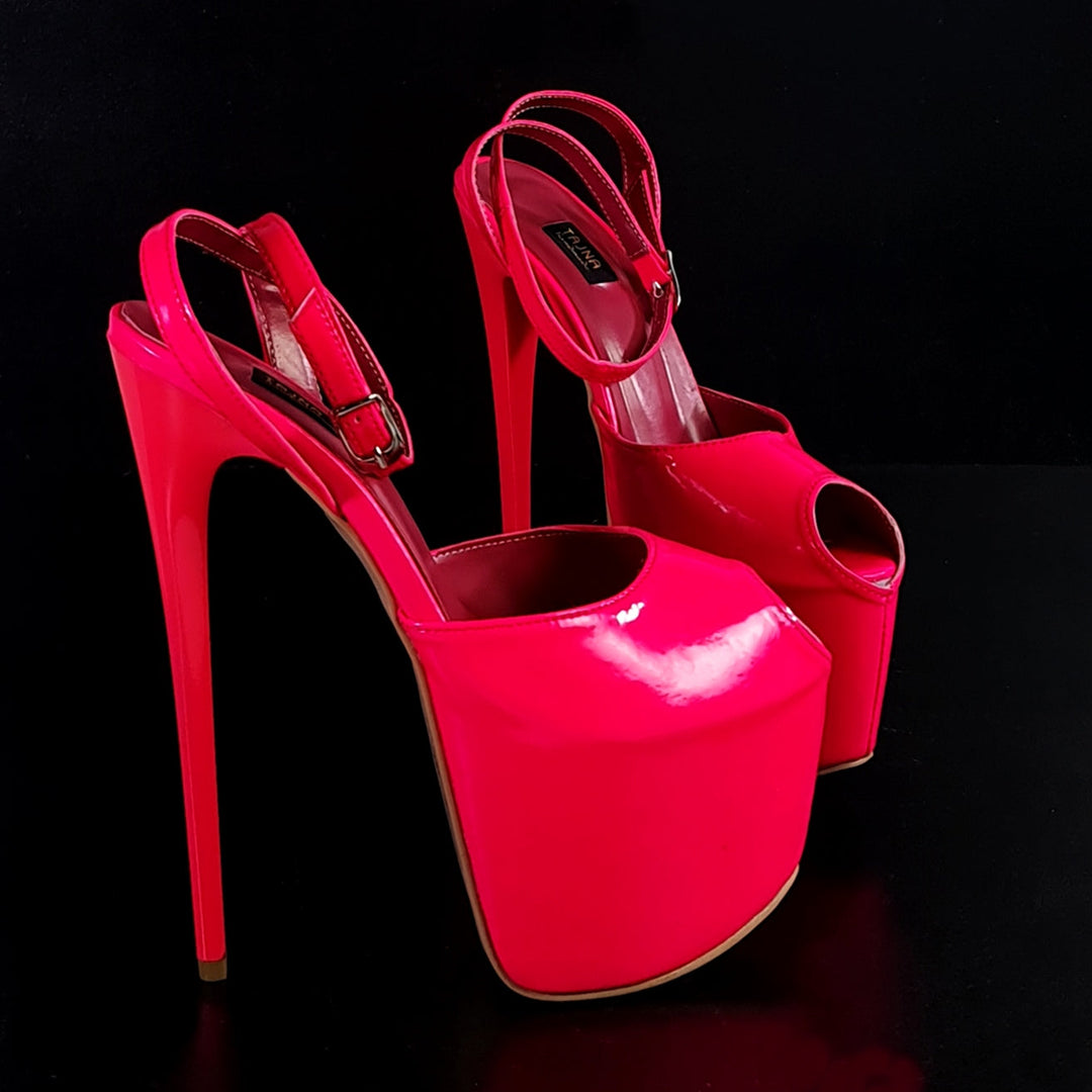 Fishmouth Neon Pink High Heels Tajna Club