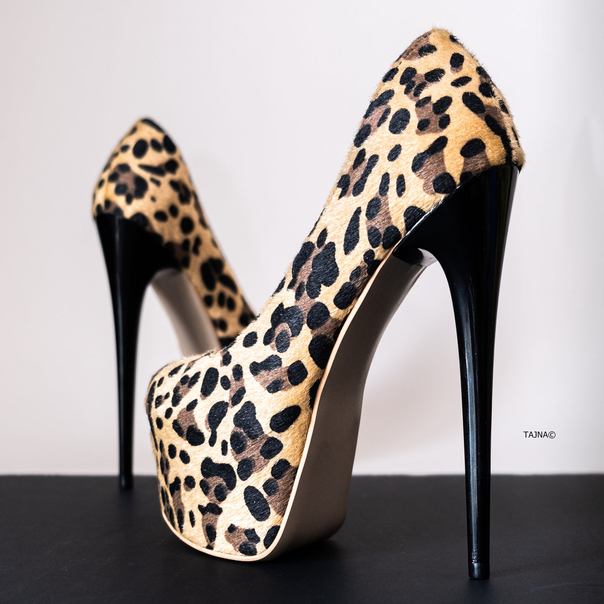 Faux Leopard Touch High Heel Platform Pumps Tajna Club