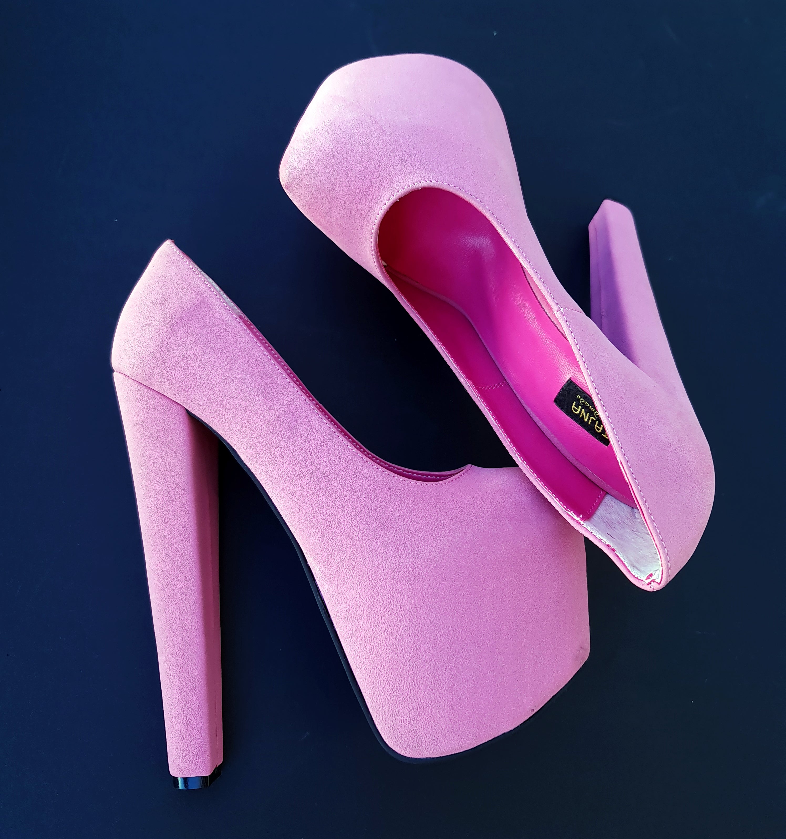 Pink Chunky Heel Pumps Tajna Shoes Tajna Club