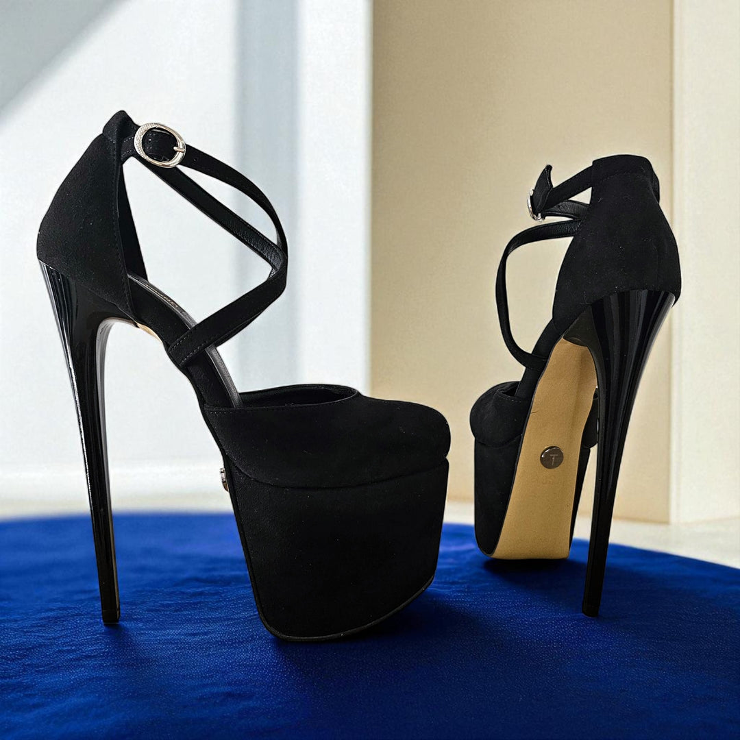 black_suede_high_heel_criss_cross_ankle_strap_tajna_club_shoes