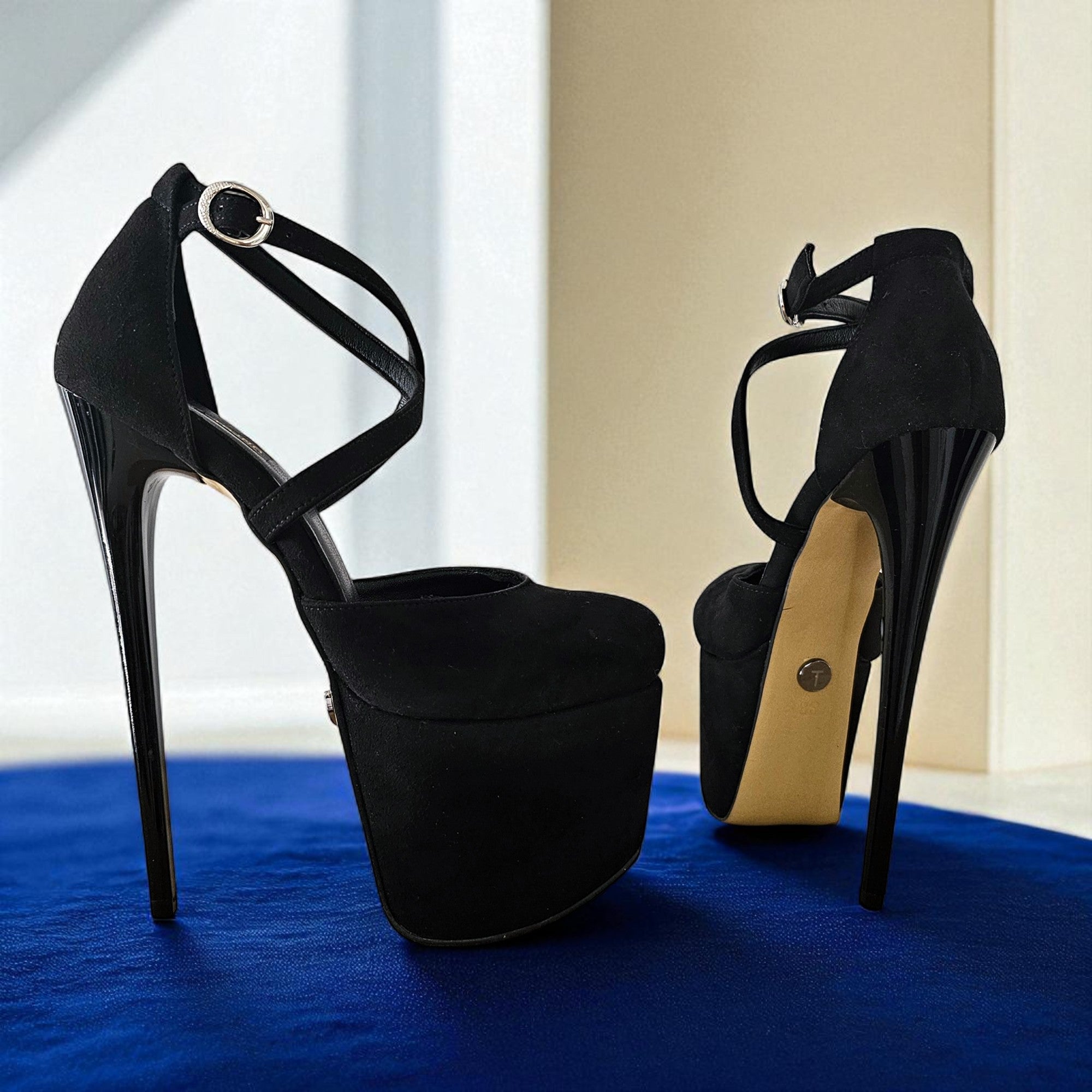 black_suede_high_heel_criss_cross_ankle_strap_tajna_club_shoes