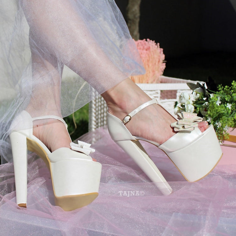 Butterfly Platform Wedding Shoes - Tajna Club