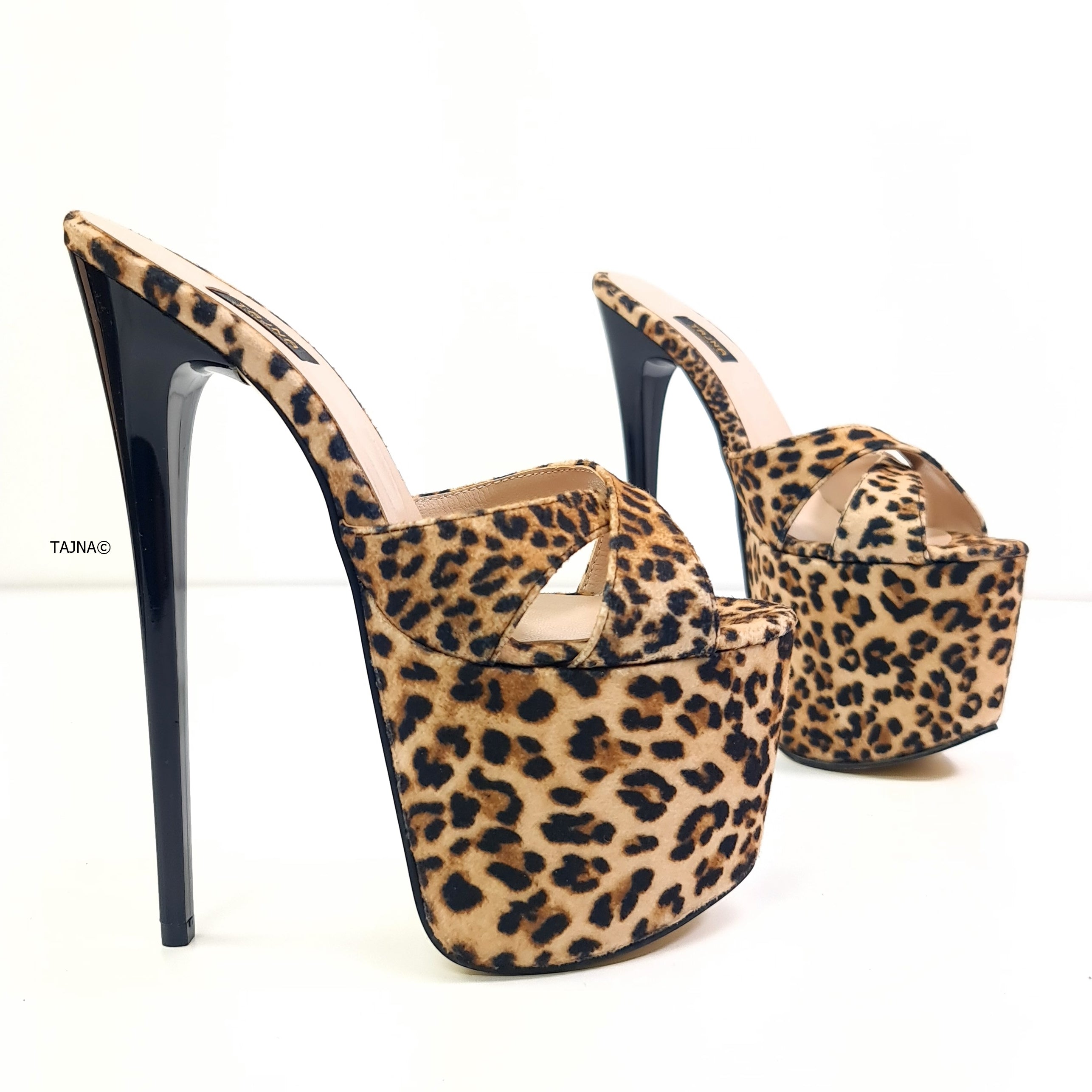 High Heel Platform Shoes Leopard Tajna Shoes Tajna Club