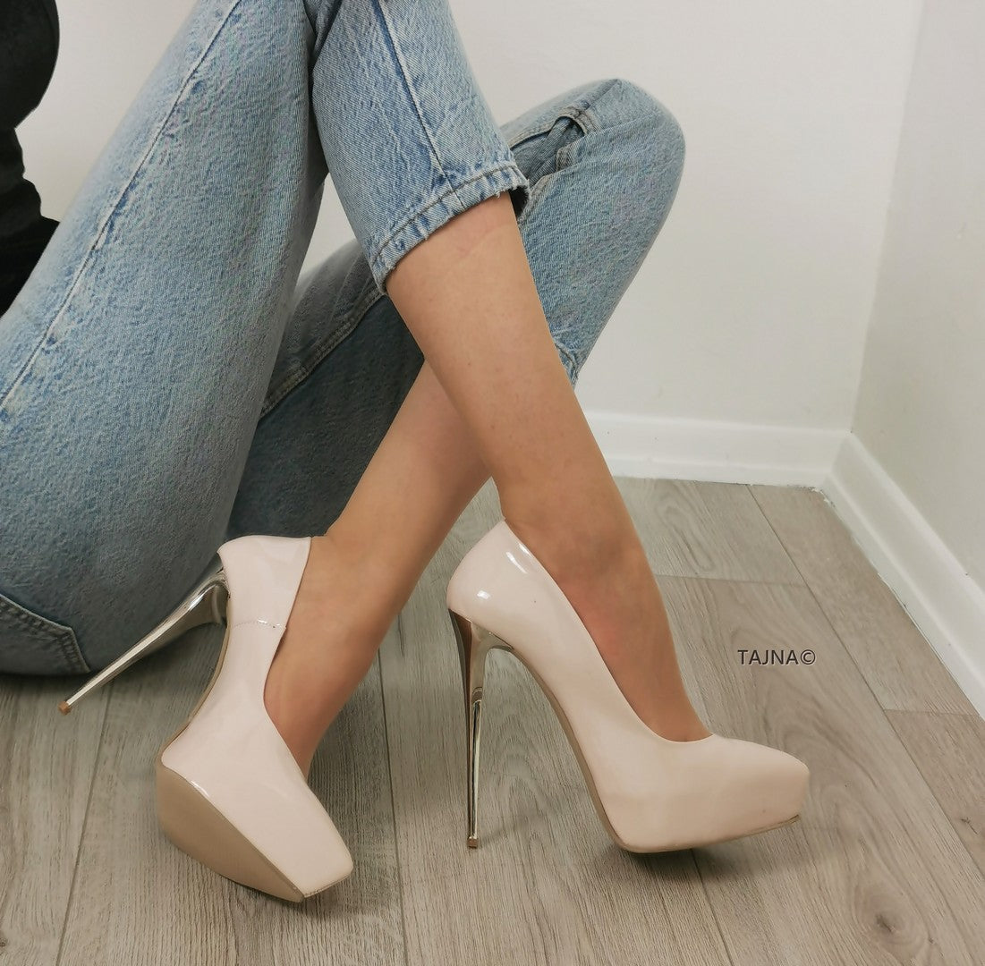 Nude 5 inch heels best sale