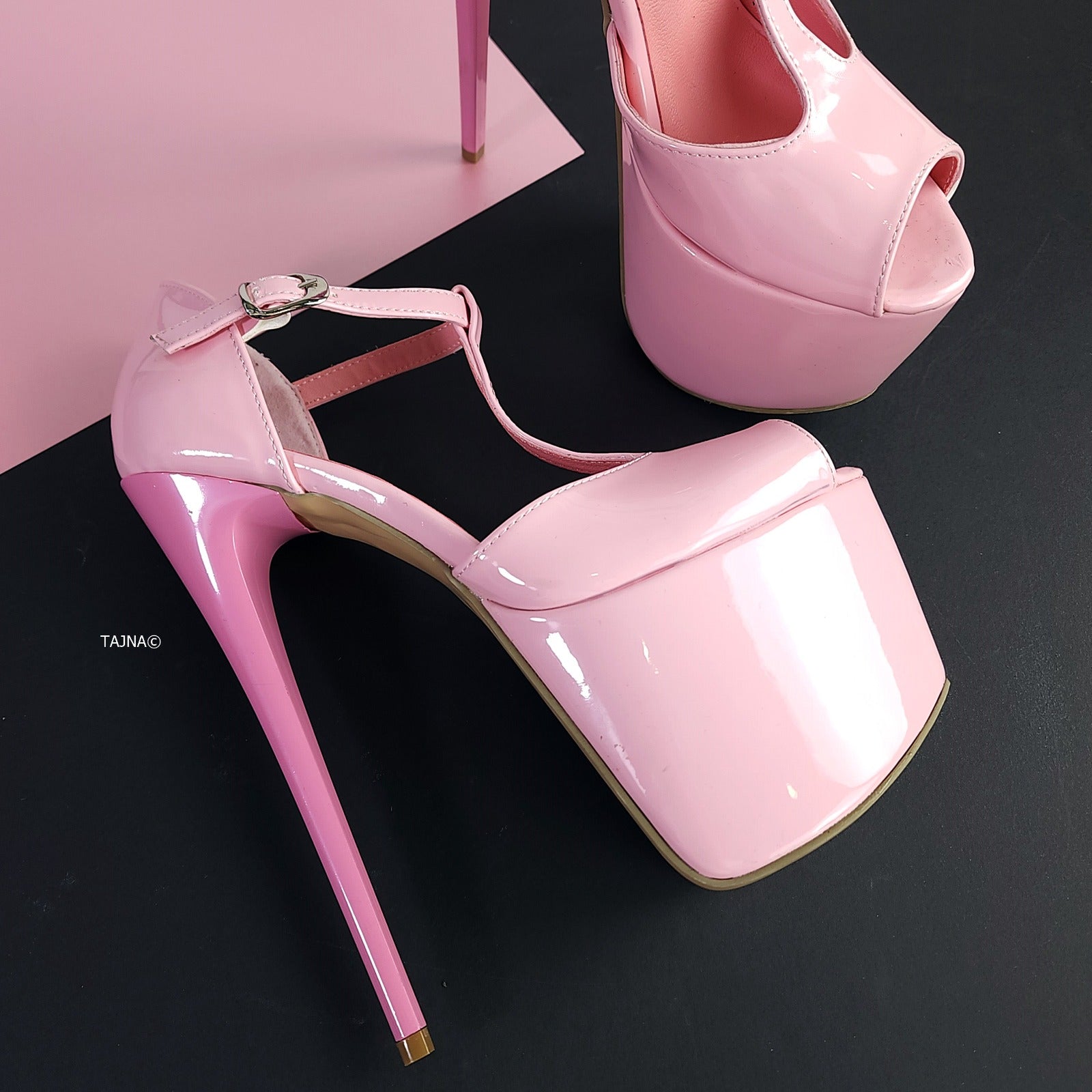 T strap hot sale platform shoes