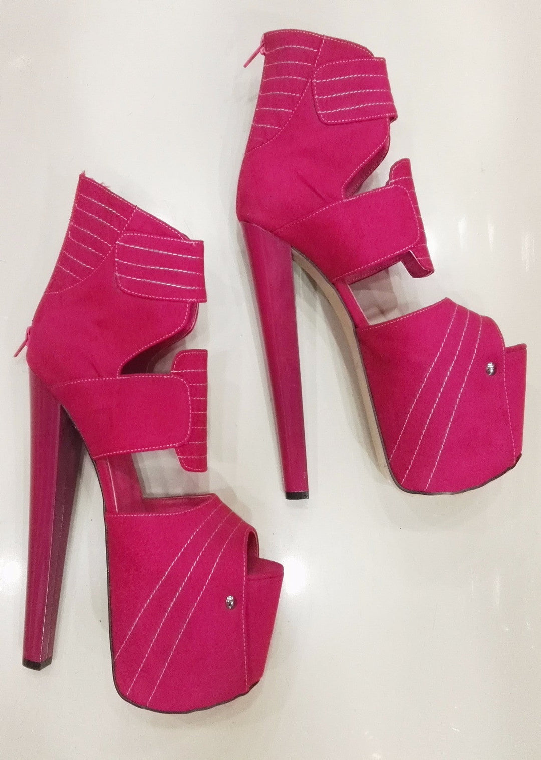Pink Peep toe Stylish Platform High Heels - Tajna Club