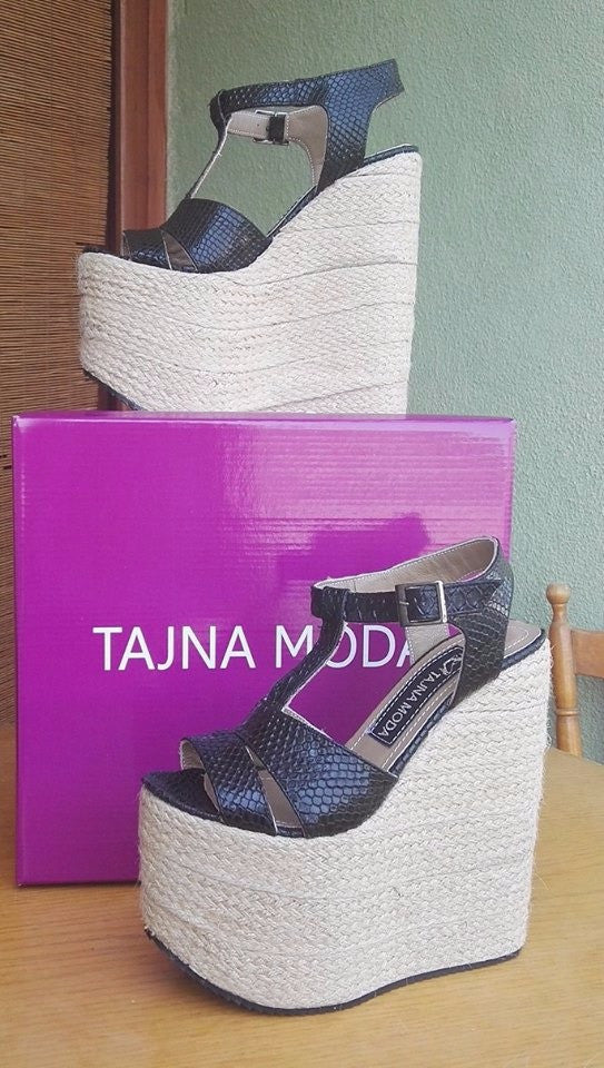 Sandals Summer Wicker Wedge Heel Platform High Heels Shoes - Tajna Club
