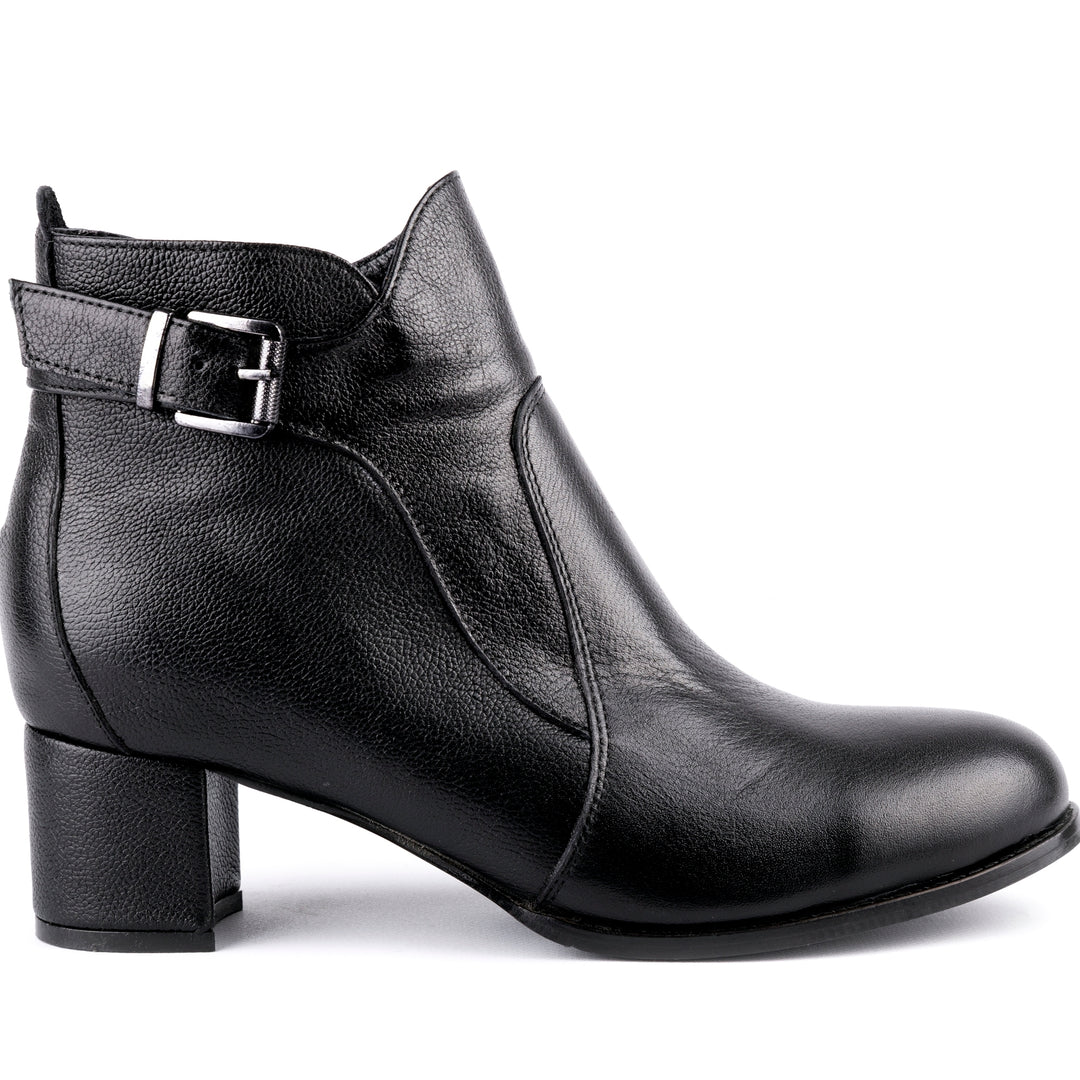 Rigel - Kitten Heels Ankle Leather Booties