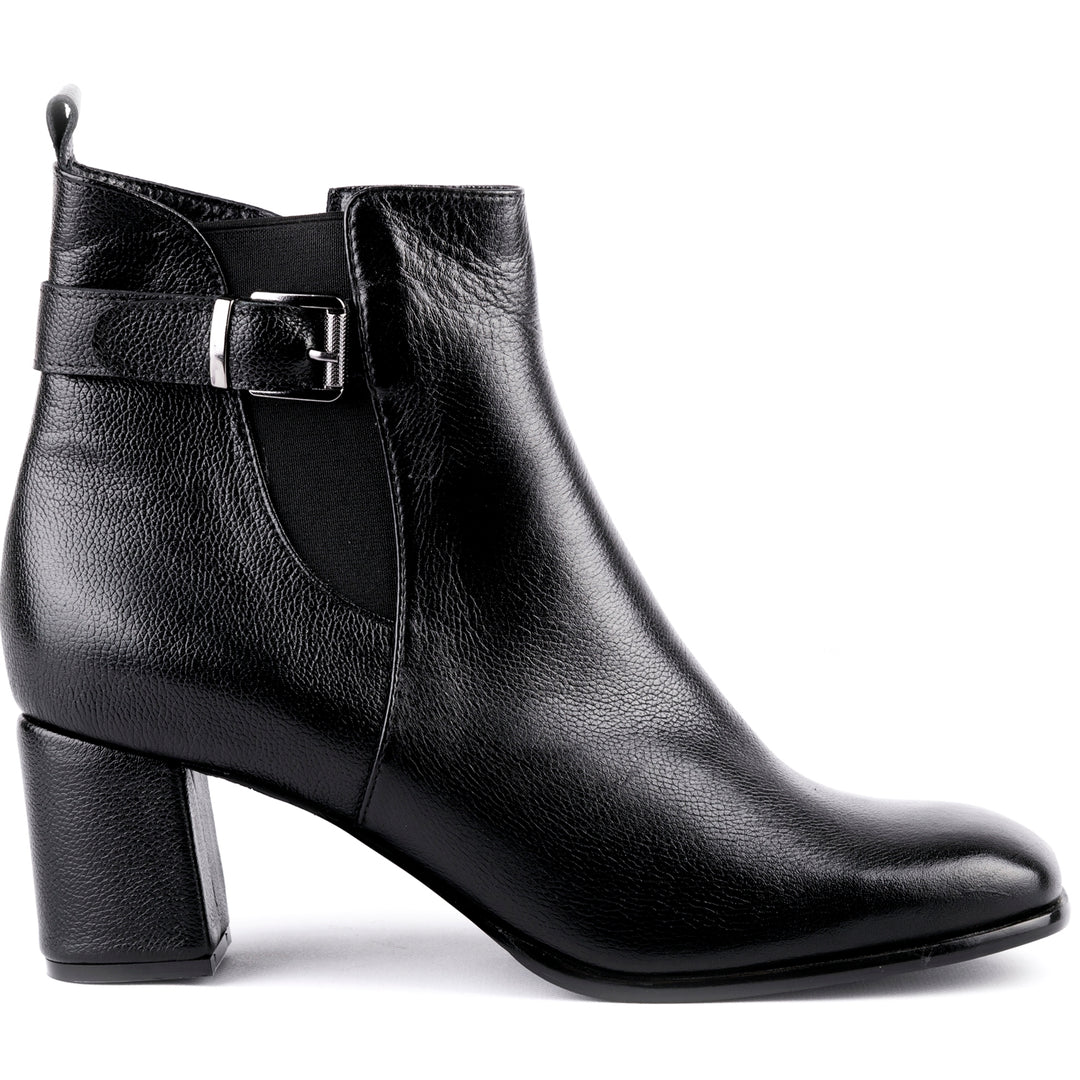 Heka - Ankle Cut Belted Leather Booties