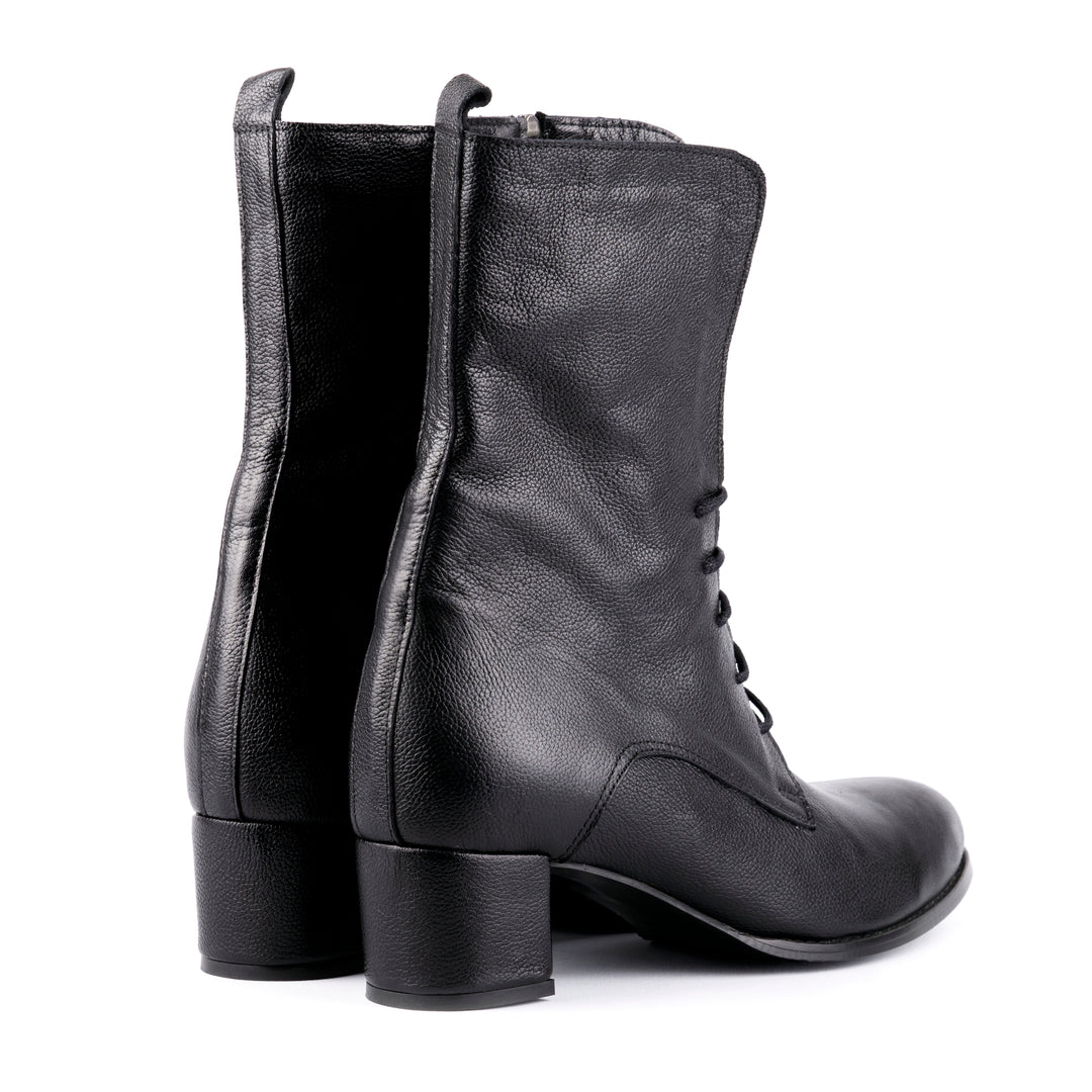 Kappa - Lace Up Leather Booties