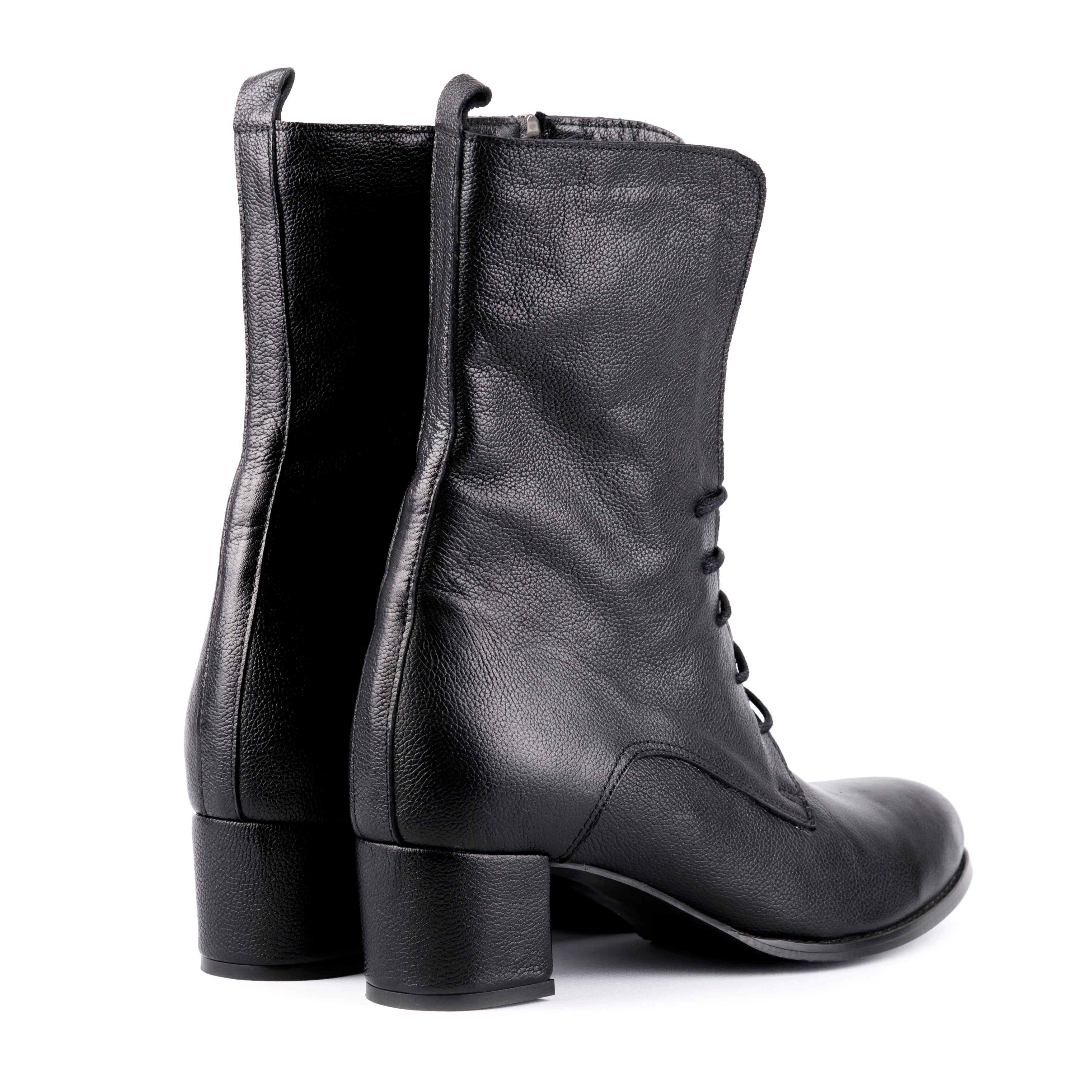 Kappa - Lace Up Leather Booties