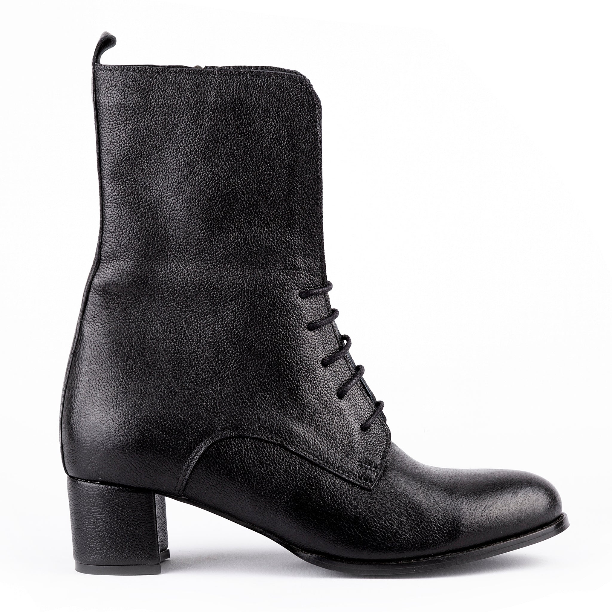 Kappa - Lace Up Leather Booties