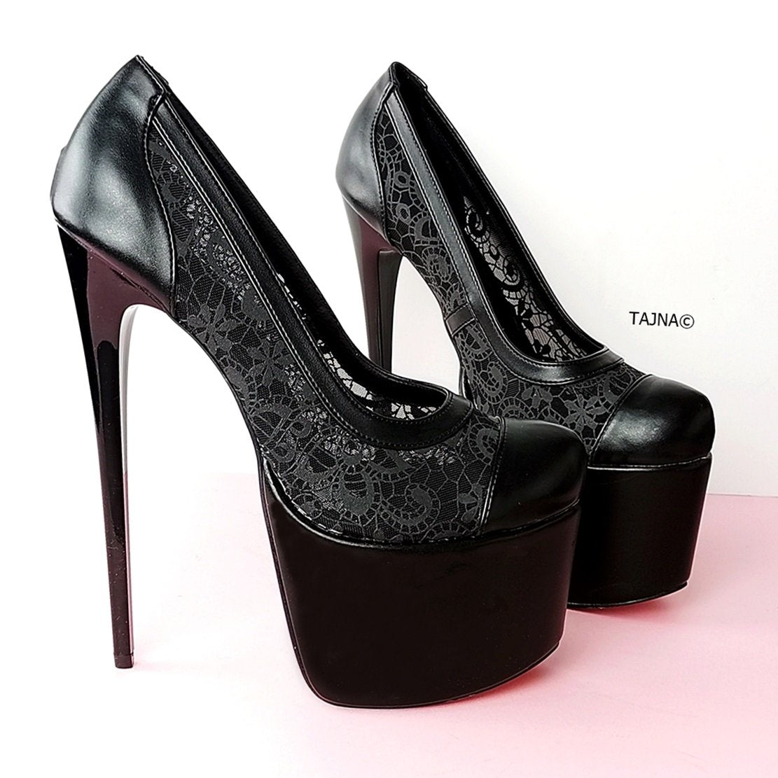 Matte black pumps store