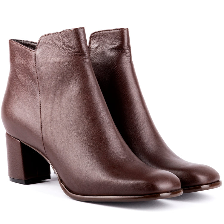 Norma - Ankle Cut Leather Booties