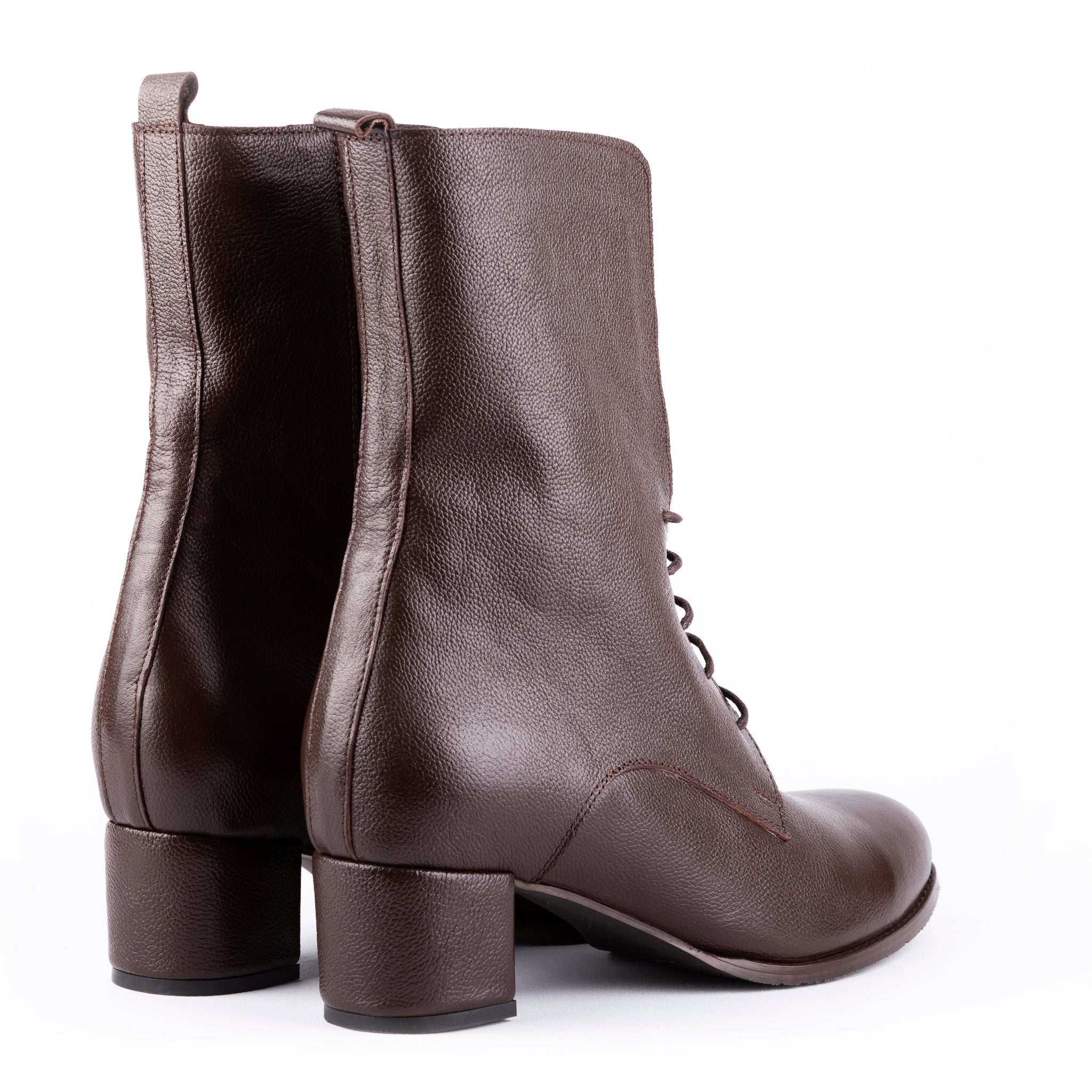 Kappa - Lace Up Leather Booties