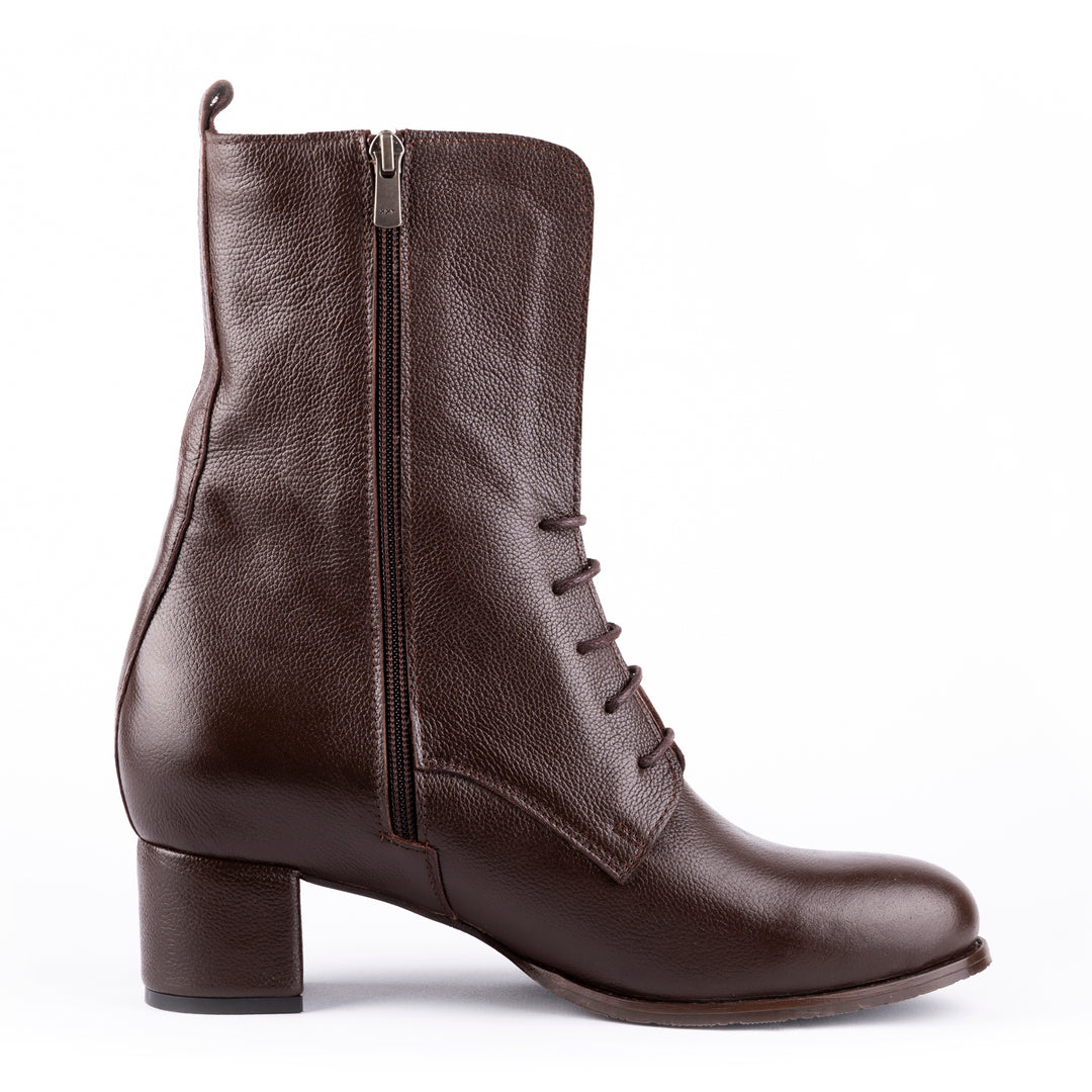 Kappa - Lace Up Leather Booties