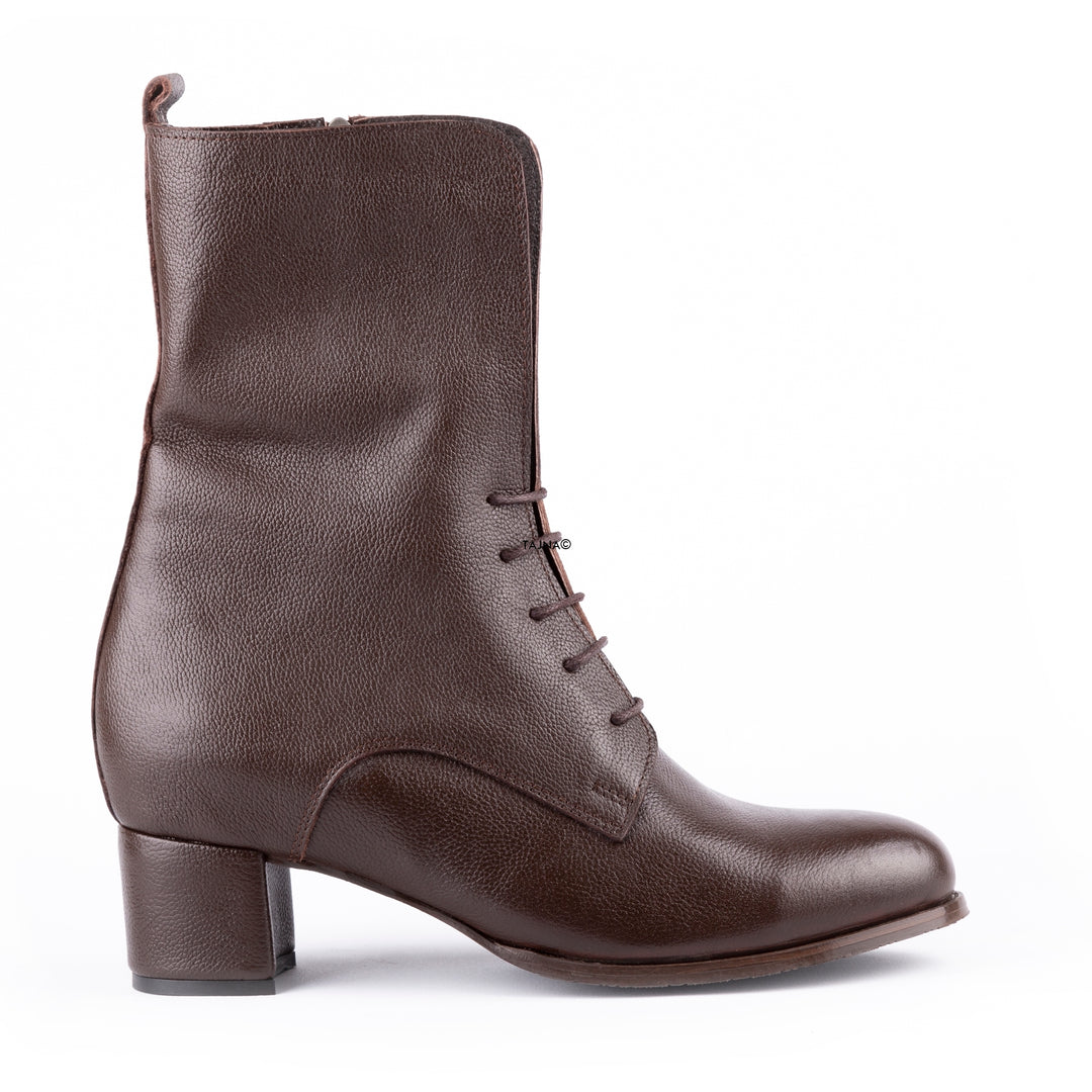 Kappa - Lace Up Leather Booties