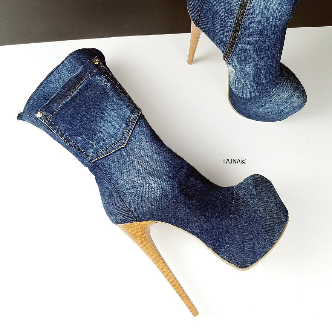 Jean and high heels sale