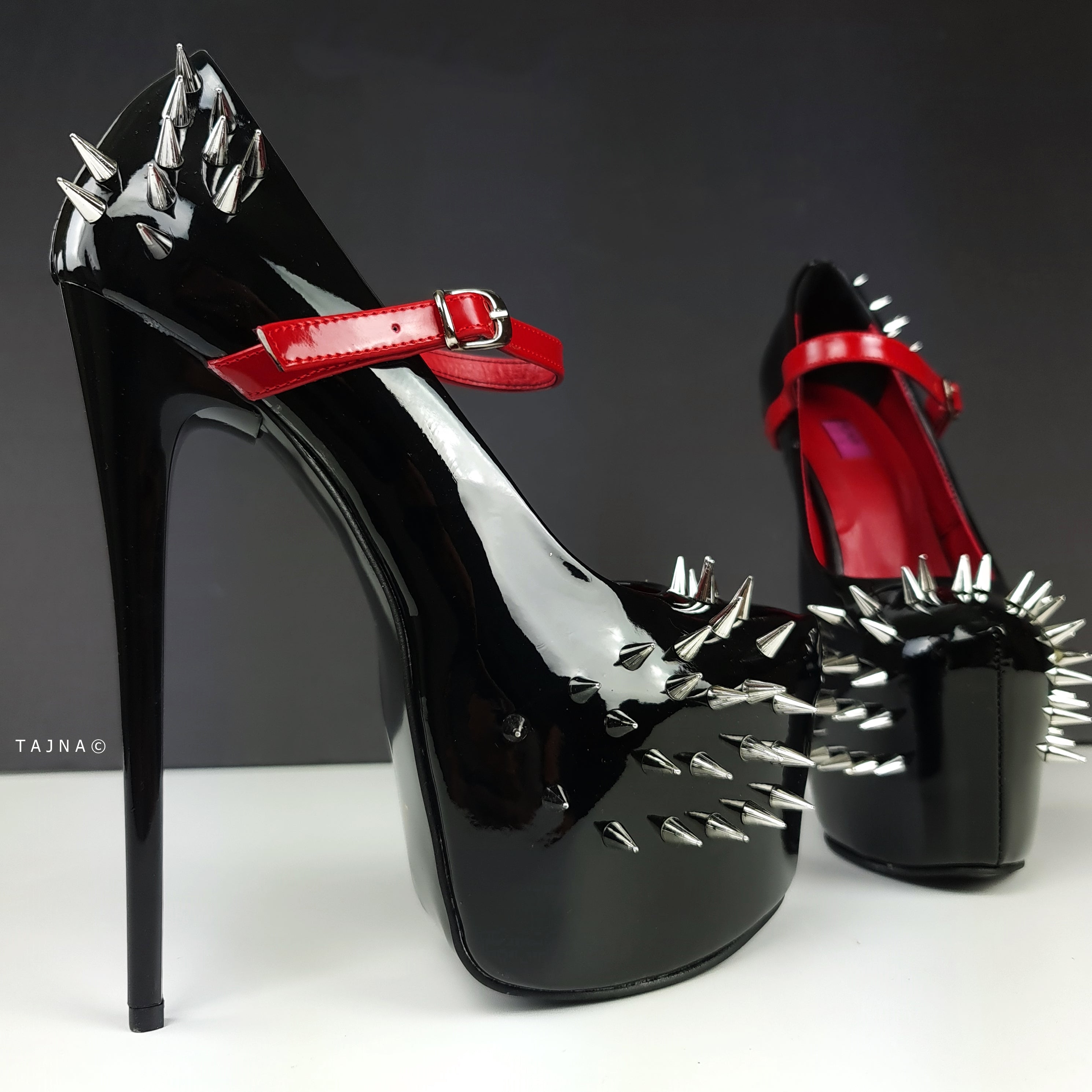 Red black heels online