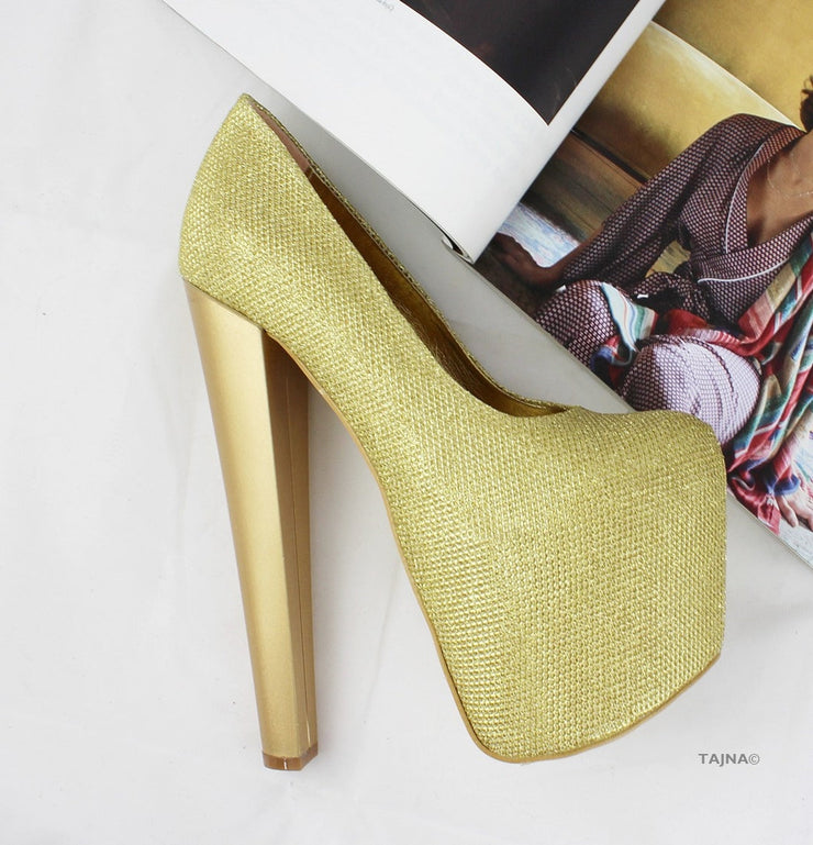 Gold pumps heels shoes for women glitter pumps high heels platform