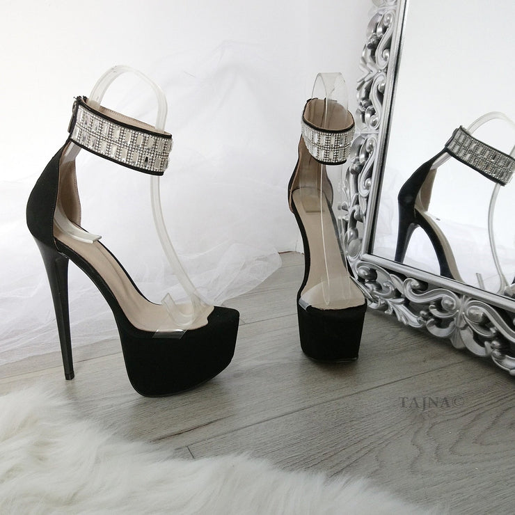 Gem Stone High Heel Platform Shoes | Tajna Club