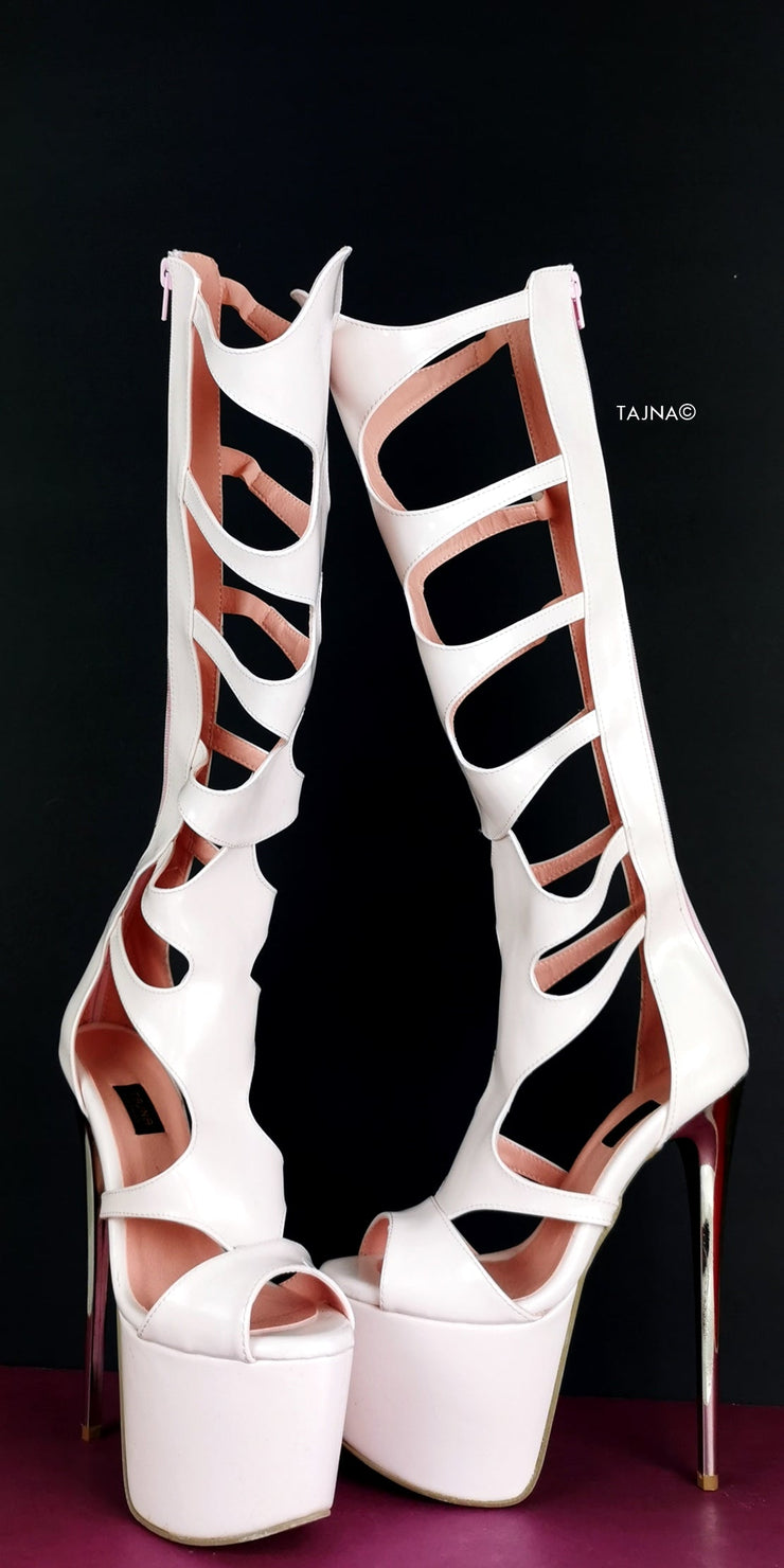 Tajna Club Gladiator Knee High Boots