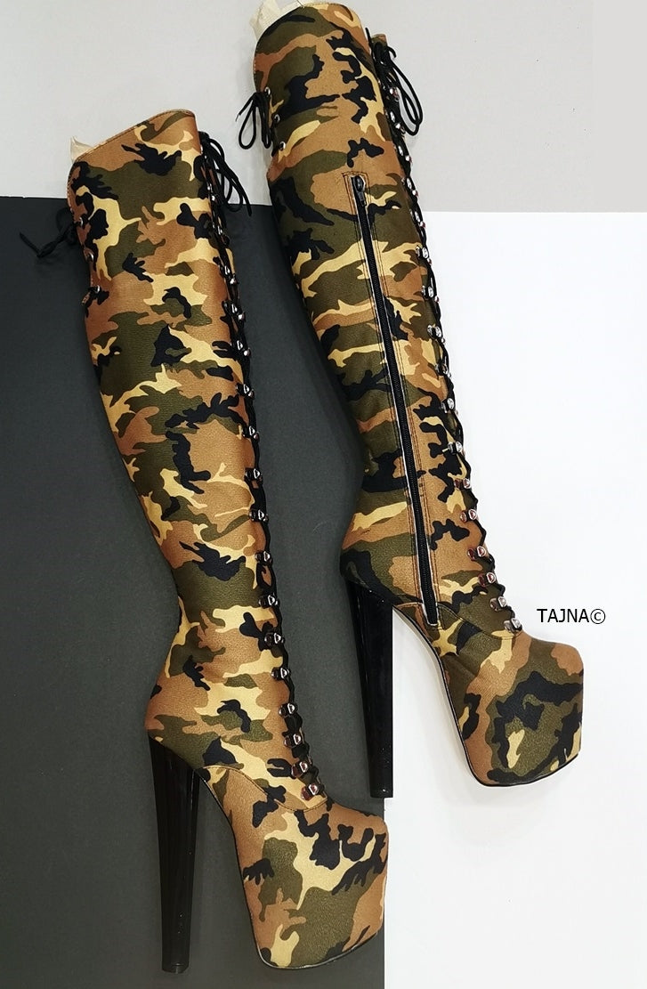 Military style heeled boots store
