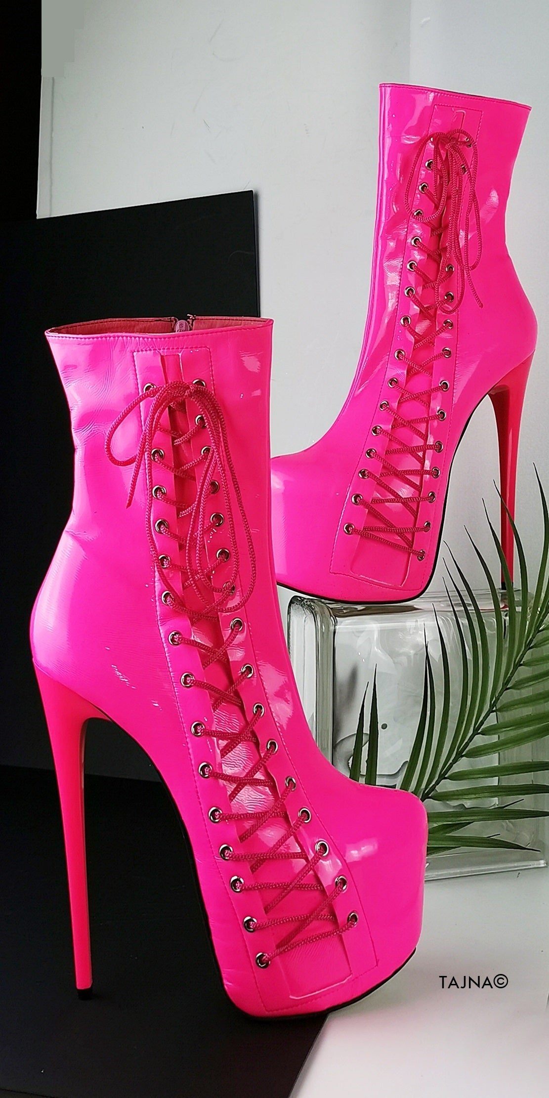 Hot pink heel boots shop